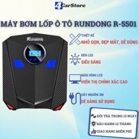 Máy bơm lốp ô tô điện tử RUNDONG R-5501 cao cấp | Máy bơm dùng nguồn 12V, tự động ngắt khi đủ áp suất, đo áp suất lốp