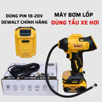 Máy bơm lốp ô tô dùng pin chính hãng DEWALT 18-20V, có cổng kết nối đầu tẩu ô tô, máy bơm hơi không dây đa năng