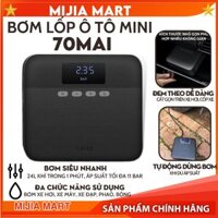 ✅Máy bơm lốp ô tô mini Xiaomi, Máy bơm xe hơi mini 70Mai, Áp lực 11bar, bơm siêu nhanh.