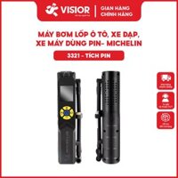 MÁY BƠM LỐP Ô TÔ, XE ĐẠP, XE MÁY DÙNG PIN MICHELIN 3321 - TỰ NGẮT