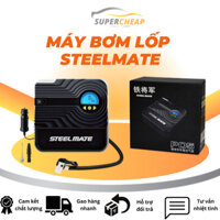 Máy bơm lốp ô tô xe hơi cầm tay tự động STEELMATE có đồng hồ điện tự thông minh tự ngắt