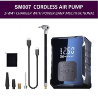 Máy Bơm Lốp Xe Điện Thông Minh SM007 150Psi 12V Kiêm Sạc Dự Phòng Tự Ngắt Khi Đủ Hơi