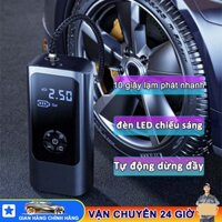 Máy Bơm Lốp Xe Hơi Không Dây Chuyên Dụng Chất Lượng Cao thổi phồng nhanh, Bơm Lốp Ô Tô Mini Cầm Tay, Với đèn khẩn cấp