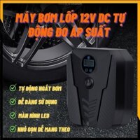 Máy bơm lốp xe hơi xe máy xe đạp, dụng cụ bơm lốp ô tô mini đồng hồ điện tử ngắt tự động kích thước nhỏ gọn siêu bền