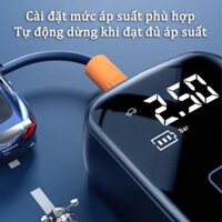 Máy Bơm Lốp Xe Ô tô Cầm Tay Tự Động Cao Cấp, Máy Bơm Hơi Ô Tô Điện Tử Kiêm Sạc Dự Phòng, Bơm Xe Bơm Bóng Chip Thông Minh