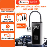 Máy Bơm Lốp Xe Ô Tô MUSELOVE Thông Minh Di Động, Đồng Hồ Điện Tử Hiển Thị Áp Suất, Tích Hợp Đèn Chiếu Sáng BXO02