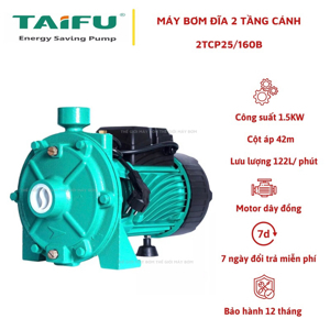 Máy bơm ly tâm 2 tầng cánh Swirls 2TCP25/160B - 1,5KW 2HP