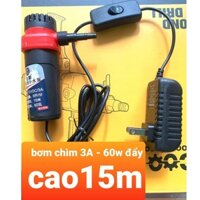 Máy bơm mini đẩy xa 15m - công suất cao 60W-3A-12V