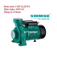 Máy bơm nước 3HP (2,2KW), 1 pha, 220V Shimge SHFm 6AR