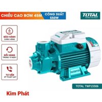 Máy bơm nước 550W TOTAL TWP15506 motor dây đồng Máy bơm nước Total chiều cao bơm tối đa 45m, lưu lượng tối đa 45 lít/ph