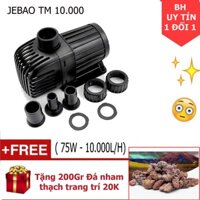 Máy bơm nước hồ cá JEBAO TM-10000 10.000 l/h công suất mạnh + Tặng 200gr đá nham thạch vật liệu lọc, trang trí bể cá