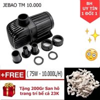 Máy bơm nước JEBAO TM-10000 (75W - 10.000 l/h) loại tốt, tiết kiệm điện + Tăg 200gr san hô vật liệu lọc, trang trí bể cá