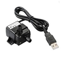 Máy bơm nước không chổi than USB DECDEAL Máy bơm dầu nước siêu yên tĩnh Mini DC5V Micro không chổi than Máy bơm đài phun nước chìm chống nước Tuần hoàn bể cá 120L / H 1.2W Nâng 3.28ft