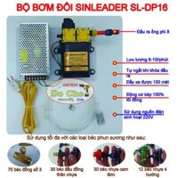 Máy bơm nước, máy bơm đôi tăng áp mini 12v sinleade phun sương làm mát , tưới lan , rửa xe áp lực cao tự ngắt