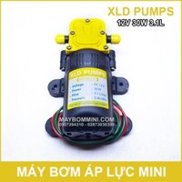 Máy bơm nước mini áp lực 12V 30W 3.1L XLD PUMPS không công tắt