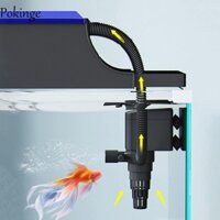 Máy bơm nước Mini POKINGE, Máy bơm sục khí nghiêng 3 trong 1, Máy hút tuần hoàn nước bằng nhựa có cốc hút Bộ lọc chìm cho bể cá