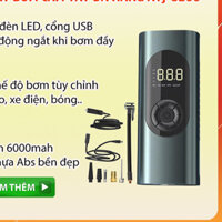 Máy bơm ô tô cầm tay, Máy bơm mini đa năng nhỏ gọn cho xe hơi, xe máy, xe điện, xe đạp, phao, bóng nhanh chóng an toàn