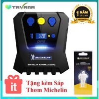 Máy Bơm Ô Tô Xe Máy Đa Năng Michelin 12266 Dây điện: 305cm Dây bơm: 50cm tặng sáp thơm Michelin (Hàng chính hãng)