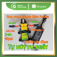 Máy bơm phun sương , bơm áp lực mini 12V tự hút tự ngắt( không kèm nguồn)