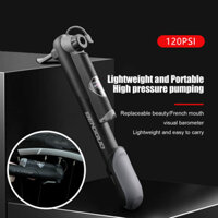 Máy bơm xe đạp Mini PET có dây đeo gắn vít 120PSI Di động áp suất cao Đa năng MTB Road Mountain Xe đạp lốp Máy bơm không khí khẩn cấp ngoài trời