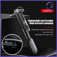 Máy Bơm Xe Đạp Mini Wharick Có Dây Đeo Gắn Vít 120PSI Di Động Áp Lực Cao Đa Năng MTB Đường Núi Xe Đạp Lốp Máy Bơm Không Khí Khẩn Cấp Ngoài Trời