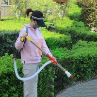 Máy bón phân, balo bón phân dạng gậy inox, Dụng cụ bón phân đeo vai lưng dạng Túi balo vải