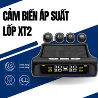 Máy cảm biến áp suất lốp oto van ngoài nhạy dùng pin sạc năng lượng mặt trời, màn hình LCD