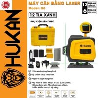 Máy cân bằng laser, HUKAN G6 -12 tia xanh -bóng LED siêu sáng- có điều khiển từ xa HK máy xây dựng