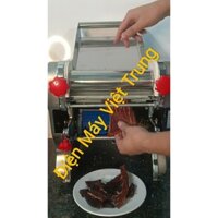 Máy cán bò khô,bò gác bếp,trâu gác bếp,lơn gác bếp,mực khô,cá khô - trục cán inox cao cấp chạy điện