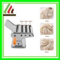 Máy cán bột làm mì tươi quay tay 2 3 lưỡi cắt inox dùng gia đình tiện dụng