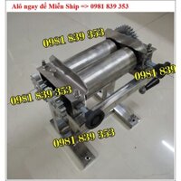 Máy cán khô mực, khô bò, inox quay tay