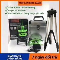 máy cân mực dùng pin tiểu máy cân bằng Máy laser 5 tia xanh nút cảm ứng , hộp nhôm ( GT5100 )