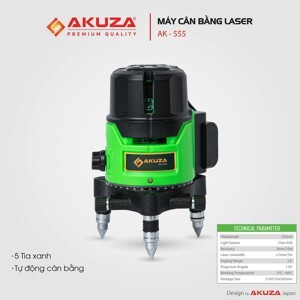 Máy cân mực Laser 5 tia xanh Akuza AK-555