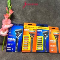 Máy Cạo Dâu Gillette Siêu Bền, Siêu Êm, Tặng Kèm Set Lưỡi Cạo, (Cán Dao + Lưỡi Dao + Đầu bảo vệ), Hàng Nội Địa Nhật Bản