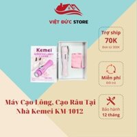 Máy Cạo Lông, Cạo Râu Tại Nhà Kemei KM-1012 Chính Hãng Bảo Hành 1 Đổi 1 Kèm Sạc Điện