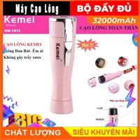 Máy Cạo Lông Mặt Kemei 1012 Chính Hãng Không Gây Tiếng Ồn Máy Cạo Lông Vùng Kín Thiết Kế Nhỏ Gọn, An Toàn