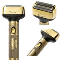 Máy cạo râu 2 lưỡi - cắt lông mũi kiêm tông đơ cắt tóc không dây khung kim loại sạc tích điện cực khỏe