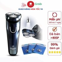 Máy cạo râu 3 lưỡi FLYCO FS 373 chống nước, lưỡi dao tự mài, kèm 3 lưỡi dự phòng theo máy