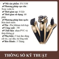 Máy cạo râu 3 trong 1 sạc điện đa năng 3 lưỡi kép dao cạo râu, cắt tóc, tỉa lông mũi có bảo hành kho hàng giá rẻ VN