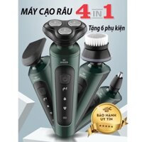 Máy Cạo Râu 4 in 1 ( Tông Đơ Massage Mặt Tỉa Lông Mũi Cạo Râu ) Phân Loại 9D Shaver Tặng Kèm 6 Phụ Kiện Chuyên Nghiệp