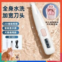 Máy cạo râu cho thú cưng, Máy cạo lông chân mèo và chó Đèn LED lưỡi rộng chống nước, Sản phẩm làm đẹp cho thú cưng