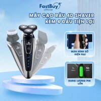 Máy Cạo Râu Đa Năng 4D SHAVER Cao Cấp Chống Nước Chuẩn IPX8 Lưỡi Bo Tròn Ôm Sát Các Đường Nét Trên Khuôn Mặt