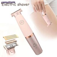 Máy cạo râu điện CORNE, Máy cạo lông mặt có thể sạc lại USB không dây, Tông đơ cắt tóc không đau di động dành cho nữ