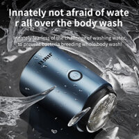 Máy cạo râu điện [JINFEI] Mini Vỏ nhôm chính hãng 6 lưỡi màu xanh