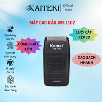 Máy Cạo Râu Điện Kemei KM-1102 Hai Lưỡi Dao, Công Suất Lớn, Pin Trâu
