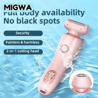 Máy cạo râu điện MIGWA, Máy cạo lông di động không đau, Máy cạo râu cầm tay có thể sạc lại USB chống nước Mặt chân nách Bikini