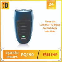 Máy cạo râu du lịch cao cấp PHILIPS PQ190 - Hàng Nhập Khẩu (Đời cao hơn pq206  pq205  pq216 ) - Bảo hành 24 tháng - Sạc tíhc hợp trên thân