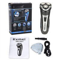 Máy Cạo Râu Dùng Sạc Kemei 2801 - Có Thể Cạo Râu Khô Ướt Và Dùng Kem Cạo Sát Không Đau - Màu Đen