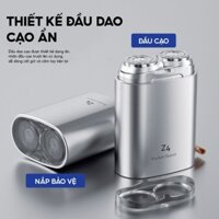 Máy cạo râu Enchen Z4 đầu cạo 2D ẩn, thân nhôm chống nước IPX7, 18 lưỡi dao kép tự mài - Pin Li-ion
