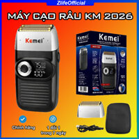 Máy Cạo Râu Kemei 2026 Chính Hãng - Máy Cạo Râu Mini Pin Cực Khỏe, Cạo Cực Sát, Không Lo Bị Rát, Bảo Hành 12 Tháng